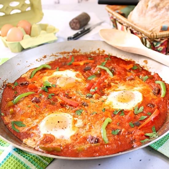 Menemen with Sucuk Sausage my Way