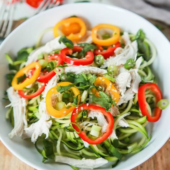 Thai Chicken Zucchini Noodle Salad