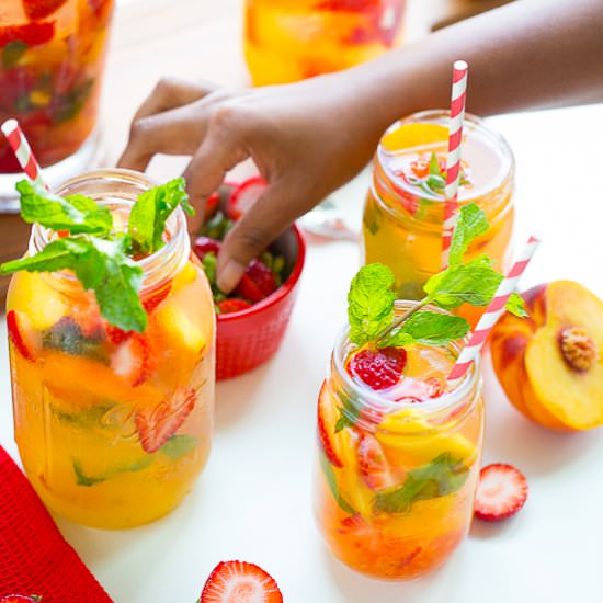 Strawberry Peach Mojito