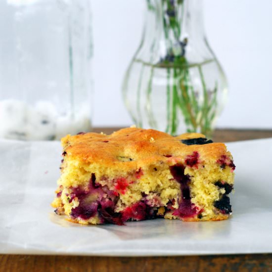Berry Cake With Lavender Sugar