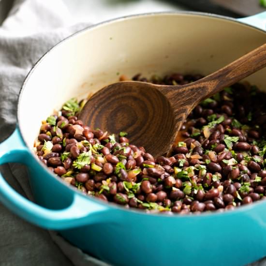 Cuban Black Beans with Lime