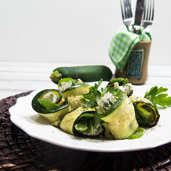 Zucchini Goat Cheese Rolls