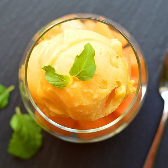 Vegan Cantaloupe Ice Cream