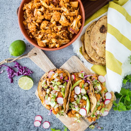 Chipotle Cauliflower Carnitas Tacos