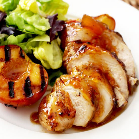 Chicken with Peach Glaze