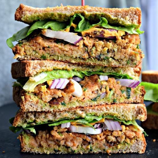 Masoor Dal Cutlet Sandwich