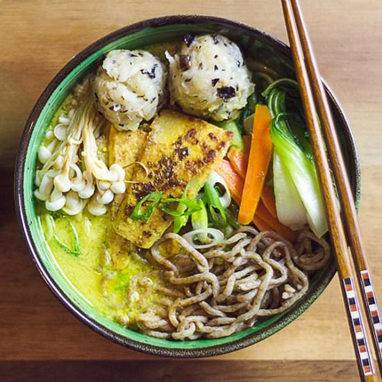 Coconut Curry Ramen Noodle Soup