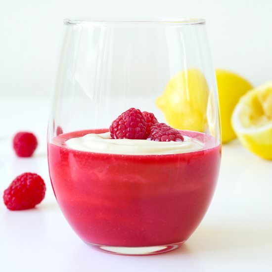Vegan Lemon Raspberry Tofu Cream