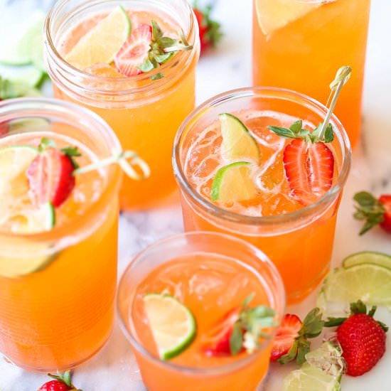 Strawberry Pineapple Mojito