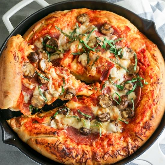 Deep Dish Skillet Pizza