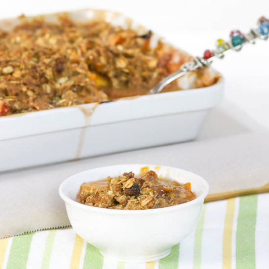Gluten Free Peach Apricot Crisp