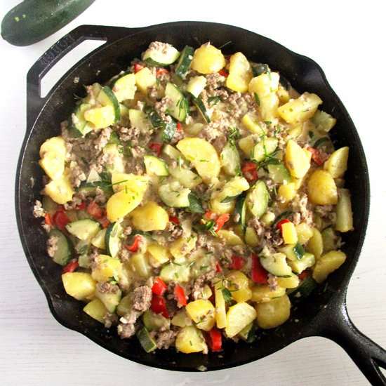 Zucchini Beef Skillet