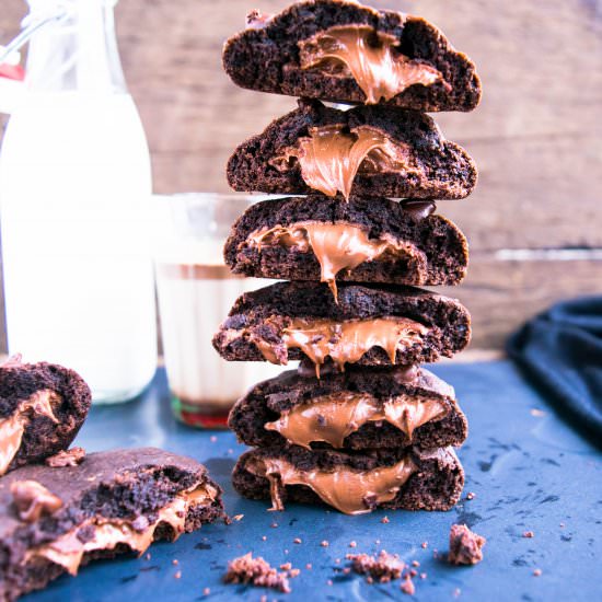 Chocolate Nutella Lava Cookies
