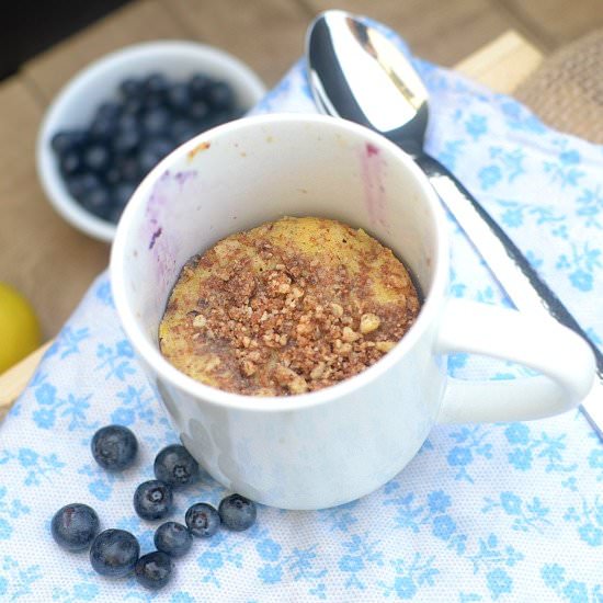 Lemon Blueberry Crumb Mug Cake