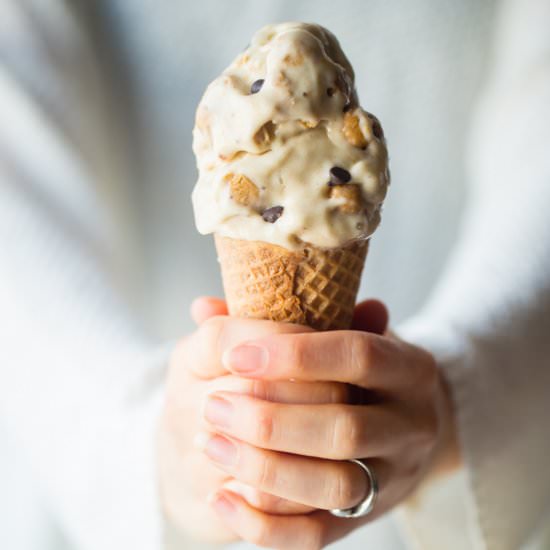 Vegan CookieDough Banana Ice Cream