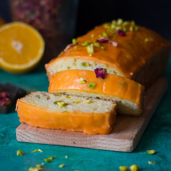 Pistachio – Rose Loaf Cake