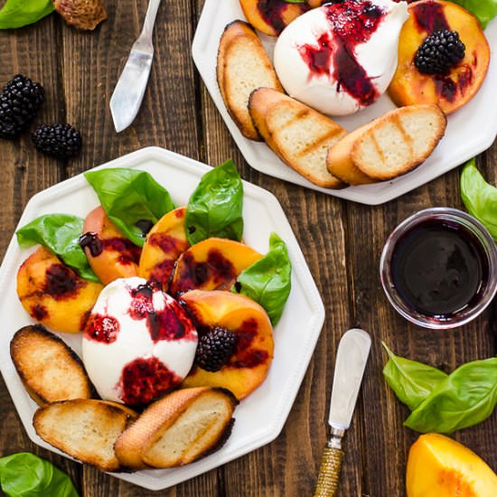 Grilled Peach Caprese