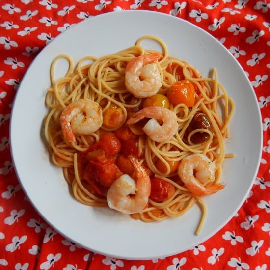 Garlicky Shrimp Pomodoro