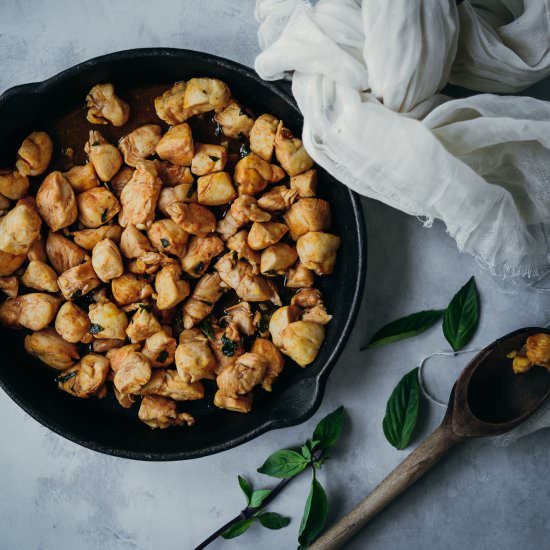 Thai Basil Chicken Spring Rolls