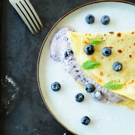 Pancakes with blueberries
