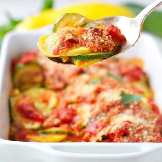 Easy Zucchini and Squash Gratin