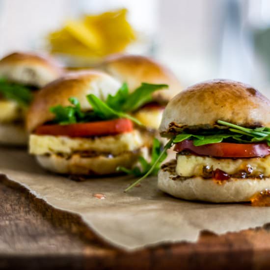 Marinated Halloumi Sliders