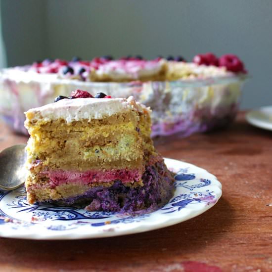 Vegan Rainbow Icebox Cake