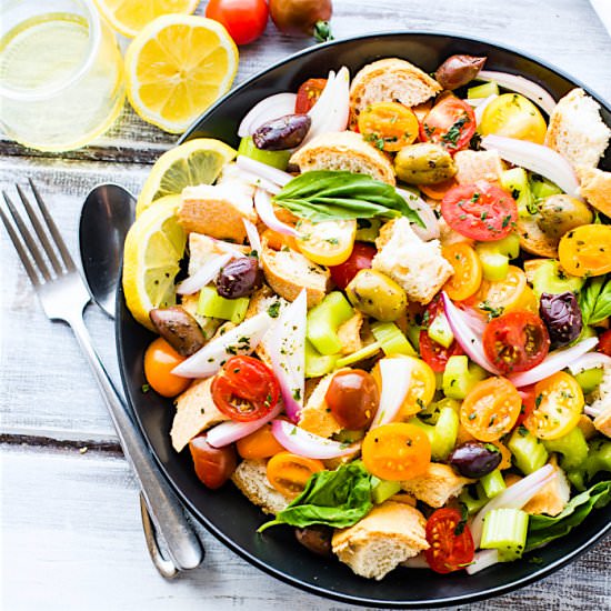 Toasted Panzanella Salad Bowls