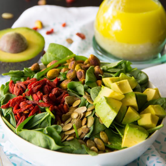 Power Salad & Chia Seed Vinaigrette