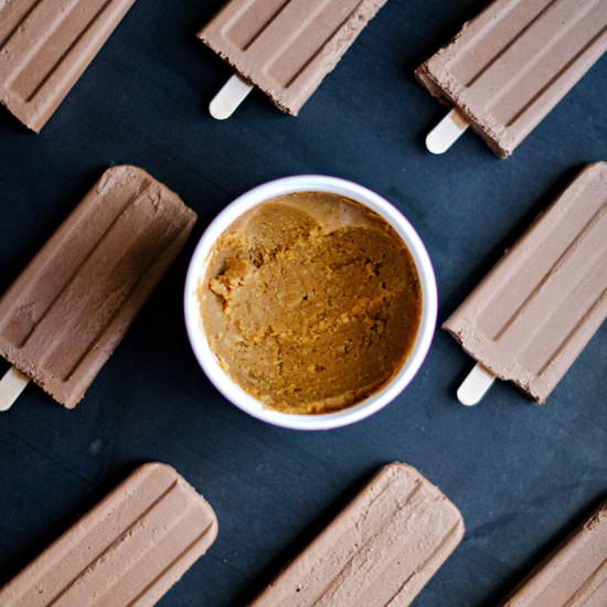 Miso Chocolate Fudge Popsicles