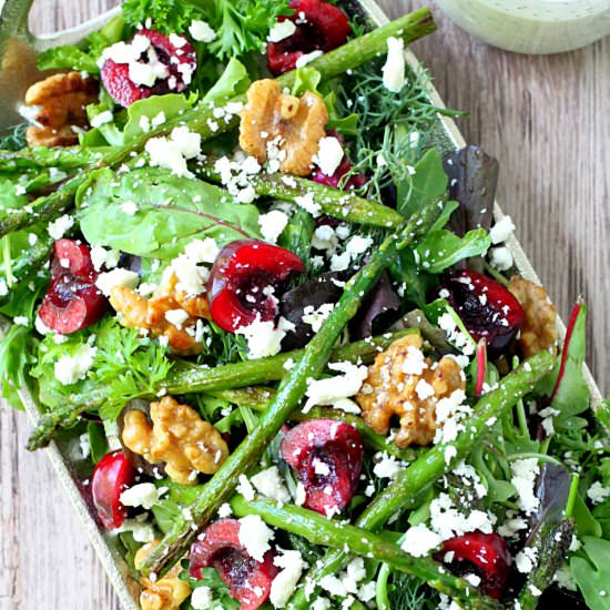 Fresh Cherry and Asparagus Salad