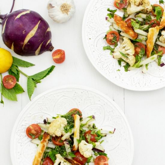 Cauliflower and Kohlrabi Salad
