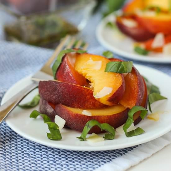 Peach Basil Salad