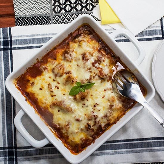 Italian Cauliflower Marinara Bake