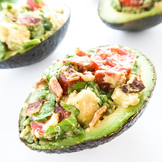 Paleo Low Carb BLT Stuffed Avocado