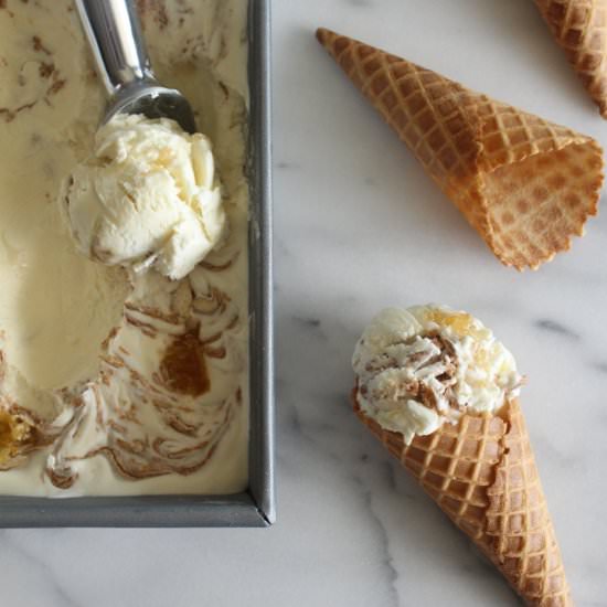 Honeycomb & Almond Butter Ice Cream