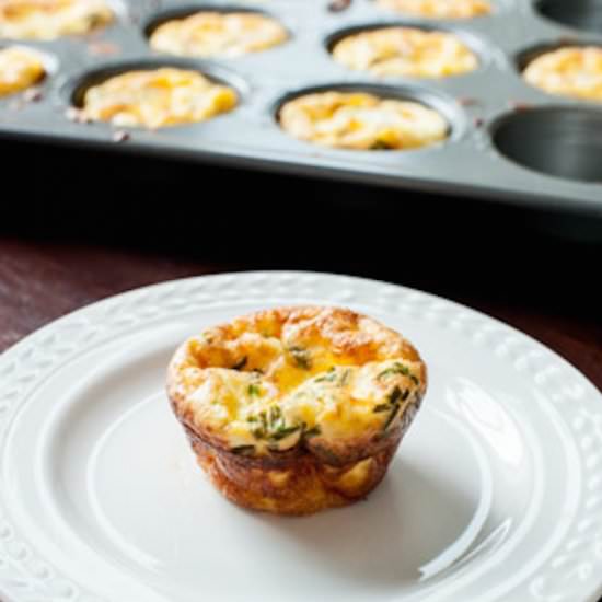 Ham and Cheddar Miniature Quiches