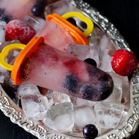 Chia And Berry Popsicles