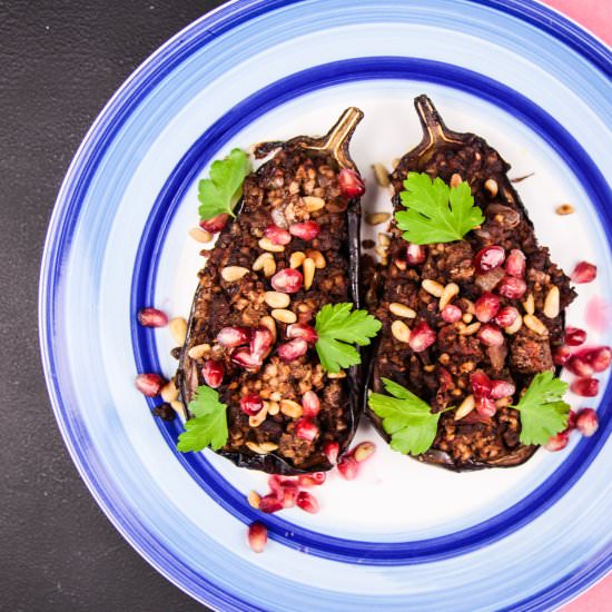 Turkish Style Stuffed Aubergine