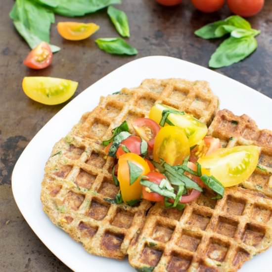 Einkorn Zucchini Waffles [vegan]