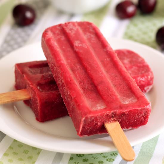 Cherry Lime Popsicles