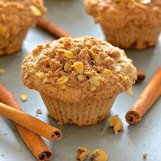Apple Muffins w/ Cinnamon Streusel