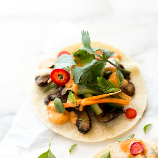 Shiitake Bánh Mì Tacos