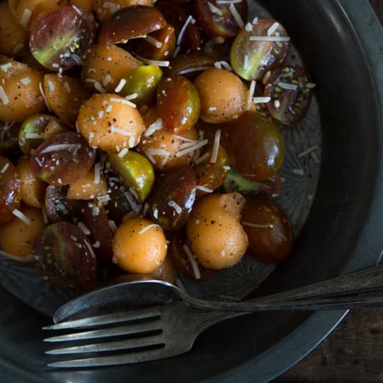 Cantaloupe Tomato Salad