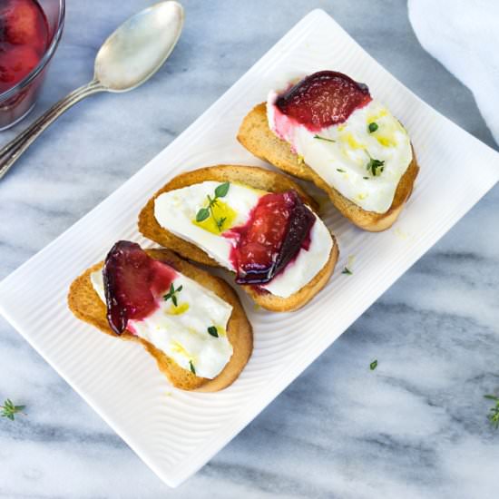 Lemon Burrata Crostini