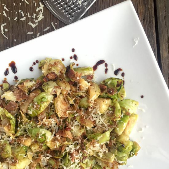 Bacon Balsamic Brussel Sprouts