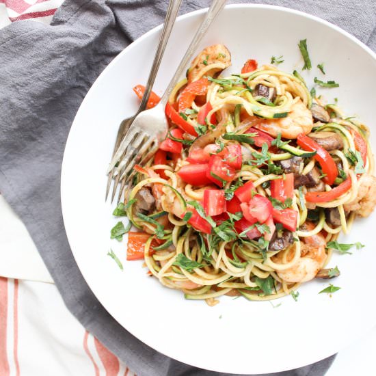 Cajun Shrimp Zucchini Pasta