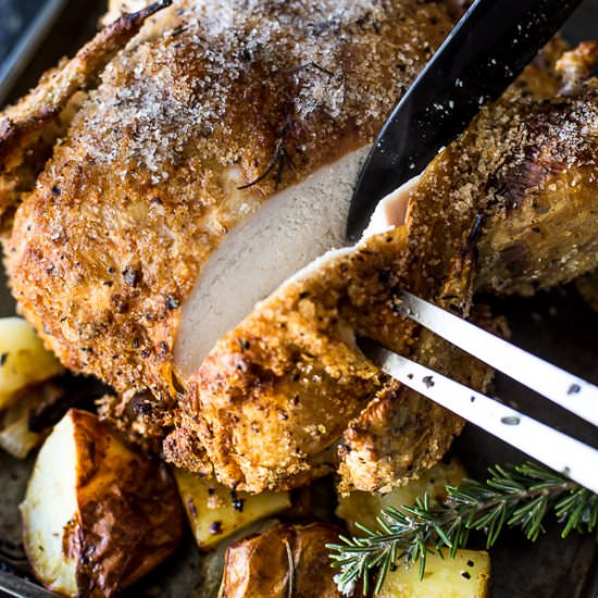 Italian Dry Salt Roast Chicken