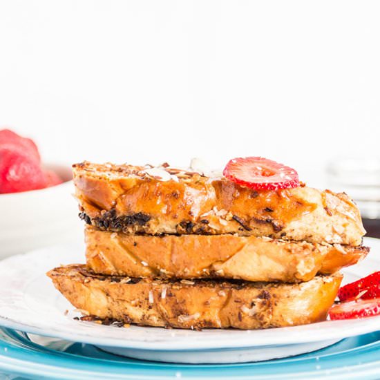 Coconut Almond Crunch French Toast