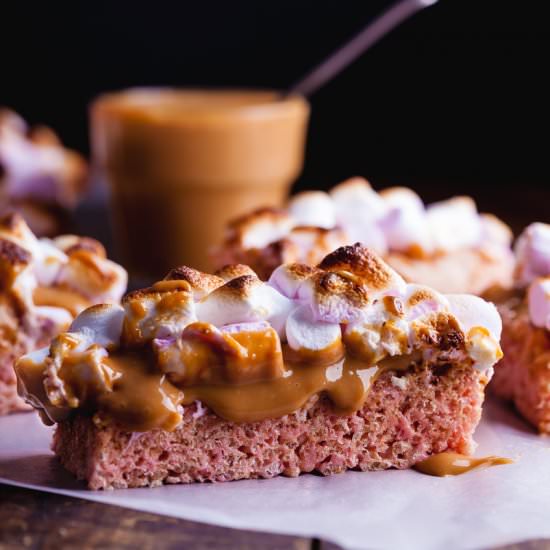 Caramel rice krispie treats